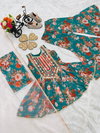OC 184 Heavy Faux Georgette With Embroidery Siqunce Work With Digital Print Top With Sarara Dupatta Exporters In India